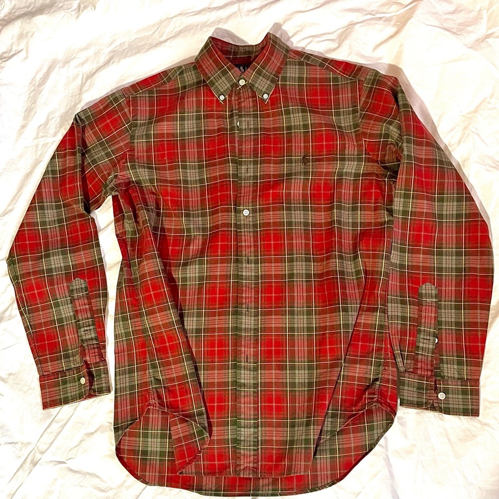Ralph Lauren Red and Green Plaid Shirt